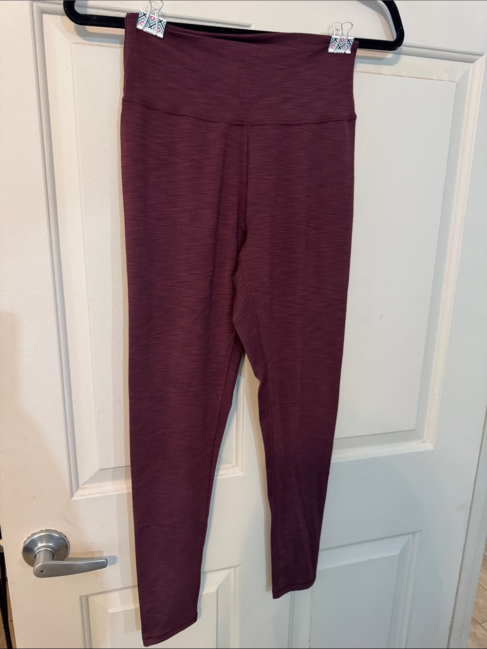 PrAna Ribbed V-Neck Top in Deep Plum